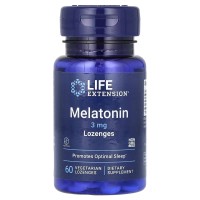 Melatonina, 3 mg, 60 Pastilhas Vegetarianas, Life Extension