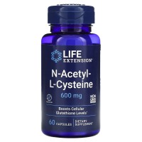 N-acetil-L-cisteína, 600 mg, 60 Cápsulas Vegetais, Life Extension