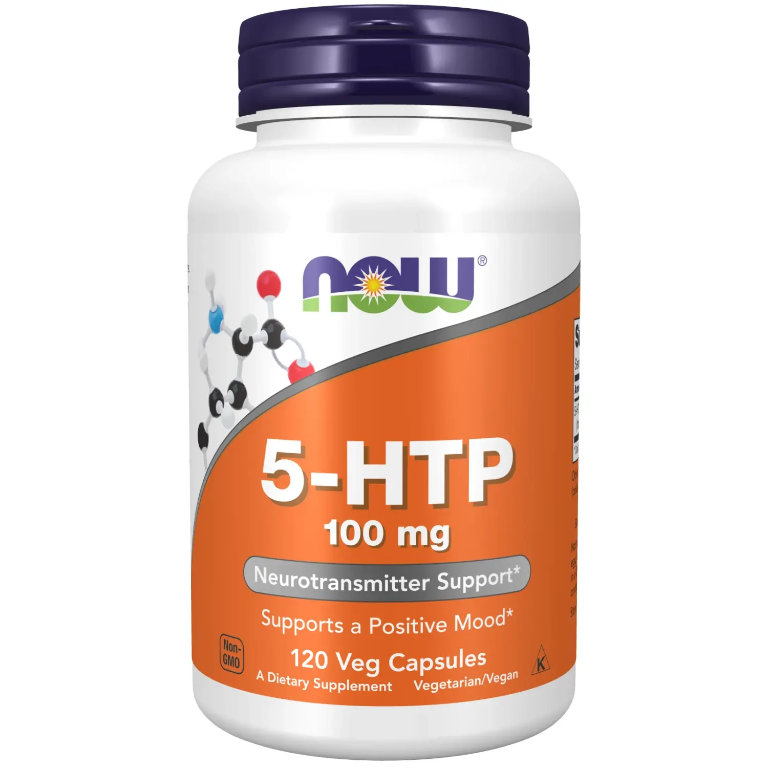 5-HTP, 100 mg, 120 Cápsulas Vegetais, Now Foods
