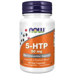 5-HTP, 50 mg, 30 Cápsulas Vegetais, Now foods