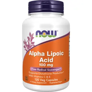 Ácido Alfa Lipoico, 100 mg, 120 Cápsulas Vegetais, Now Foods