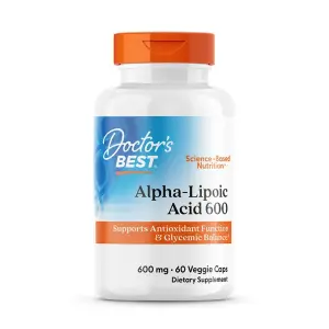 Ácido Alfa Lipoico 600, 600 mg, 60 Cápsulas Vegetais, Doctor's Best