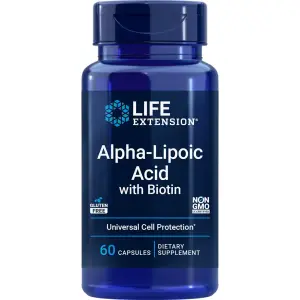 Ácido Alfa-Lipoico com Biotina, 60 Cápsulas, Life Extension