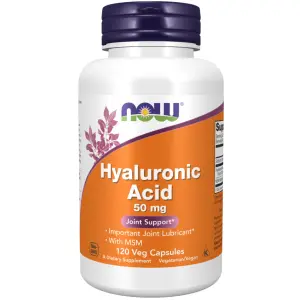 Ácido Hialurônico com MSM, 50 mg, 120 Cápsulas Vegetais, Now Foods