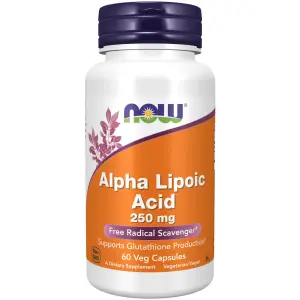 Ácido Alfa-Lipoico, 250 mg, 60 Cápsulas Vegetais, Now Foods