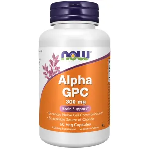 Alfa GPC, 300 mg, 60 Cápsulas Vegetais, Now Foods