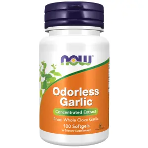 Alho Inodoro, Extrato Concentrado, 100 Cápsulas Softgel (25 mg por Cápsula Softgel), Now Foods