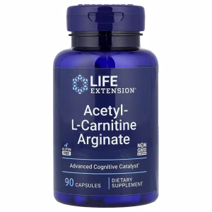 Arginato de Acetil-L-Carnitina, 90 Cápsulas, Life Extension