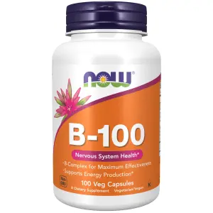 B-100, 100 Cápsulas Vegetais, Now Foods