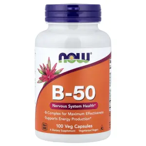 B-50, 100 Cápsulas Vegetais, Now Foods