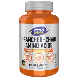 BCAA, 120 Cápsulas Vegetais (650 mg por Cápsula), Now Foods