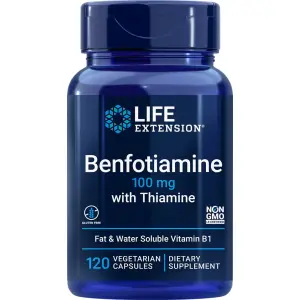 Benfotiamina com Tiamina, 100 mg, 120 Cápsulas Vegetarianas, Life Extension