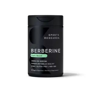 Berberina, À base de Plantas, 1.000 mg, 60 Cápsulas Vegetais, Sports Research