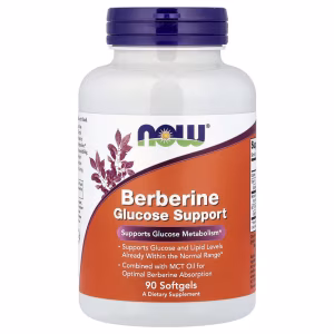 Berberina, Auxílio Glicêmico, 90 Cápsulas Softgel, Now Foods