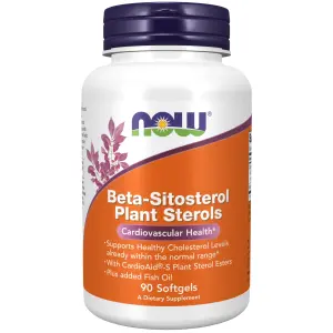 Beta-Sitosterol Plant Sterols, 90 Cápsulas Softgel, Now Foods