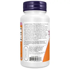 Betaglucanos com ImmunEnhancer™, 60 Cápsulas Vegetais, Now Foods