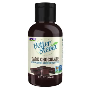 Better Stevia® Sabor Chocolate Amargo, Adoçante Líquido com Zero Calorias, 59 ml (2 fl oz), Now Foods