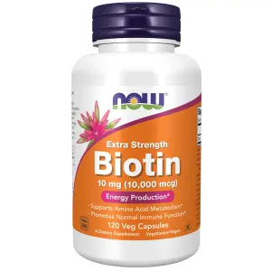 Biotina, 10 mg, 120 Cápsulas Vegetais, Now Foods