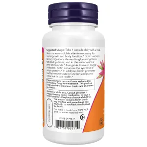 Biotina, 5.000 mcg, 60 Cápsulas Vegetais, Now Foods