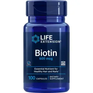 Biotina, 600 mcg, 100 cápsulas, Life Extension