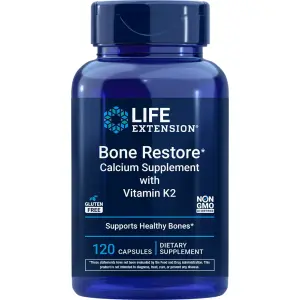 Bone Restore com Vitamina K2, 120 Cápsulas, Life Extension