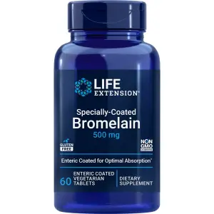 Bromelina com Revestimento Especial, 500 mg, 60 Comprimidos Vegetarianos com Revestimento Entérico, Life Extension