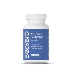 Butirato de Sódio, Pós-Biótico, 100 Cápsulas, BodyBio