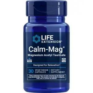 Calm-Mag, Acetil Taurinato de Magnésio, 30 Cápsulas Vegetarianas, Life Extension