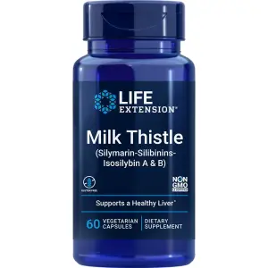 Cardo-mariano, Silimarina Silibinins Isosilibina A e B, 750 mg, 60 Cápsulas Vegetarianas, Life Extension