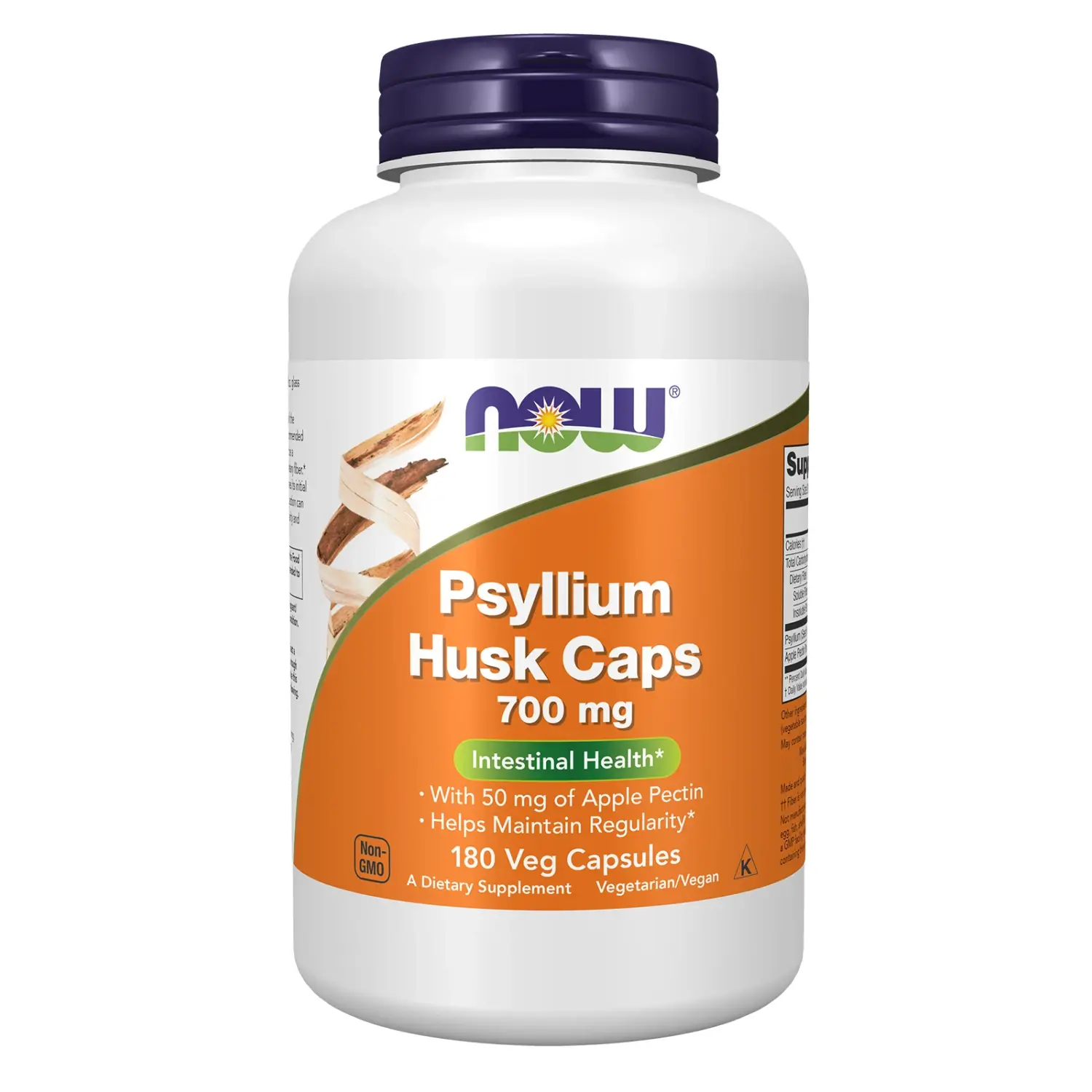 Cápsulas de Casca de Psílio, 700 mg, 180 Cápsulas Vegetais, Now Foods