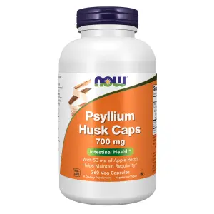 Cápsulas de Casca de Psílio, 360 Cápsulas Vegetais (700 mg por Cápsula), Now Foods