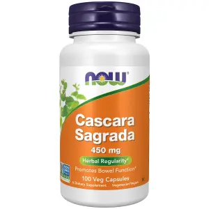 Cascara Sagrada, 450 mg, 100 Cápsulas Vegetais, Now Foods
