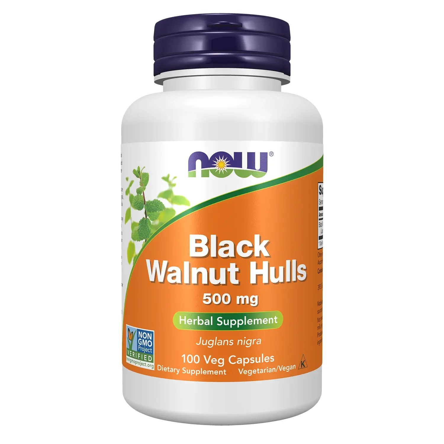 Black Walnut Hulls (Cascas de Noz-preta), 500 mg, 100 Cápsulas, Now Foods