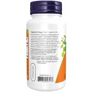 Castanha-da-Índia com Adição de Rutina, 300 mg, 90 Cápsulas Vegetais, Now Foods