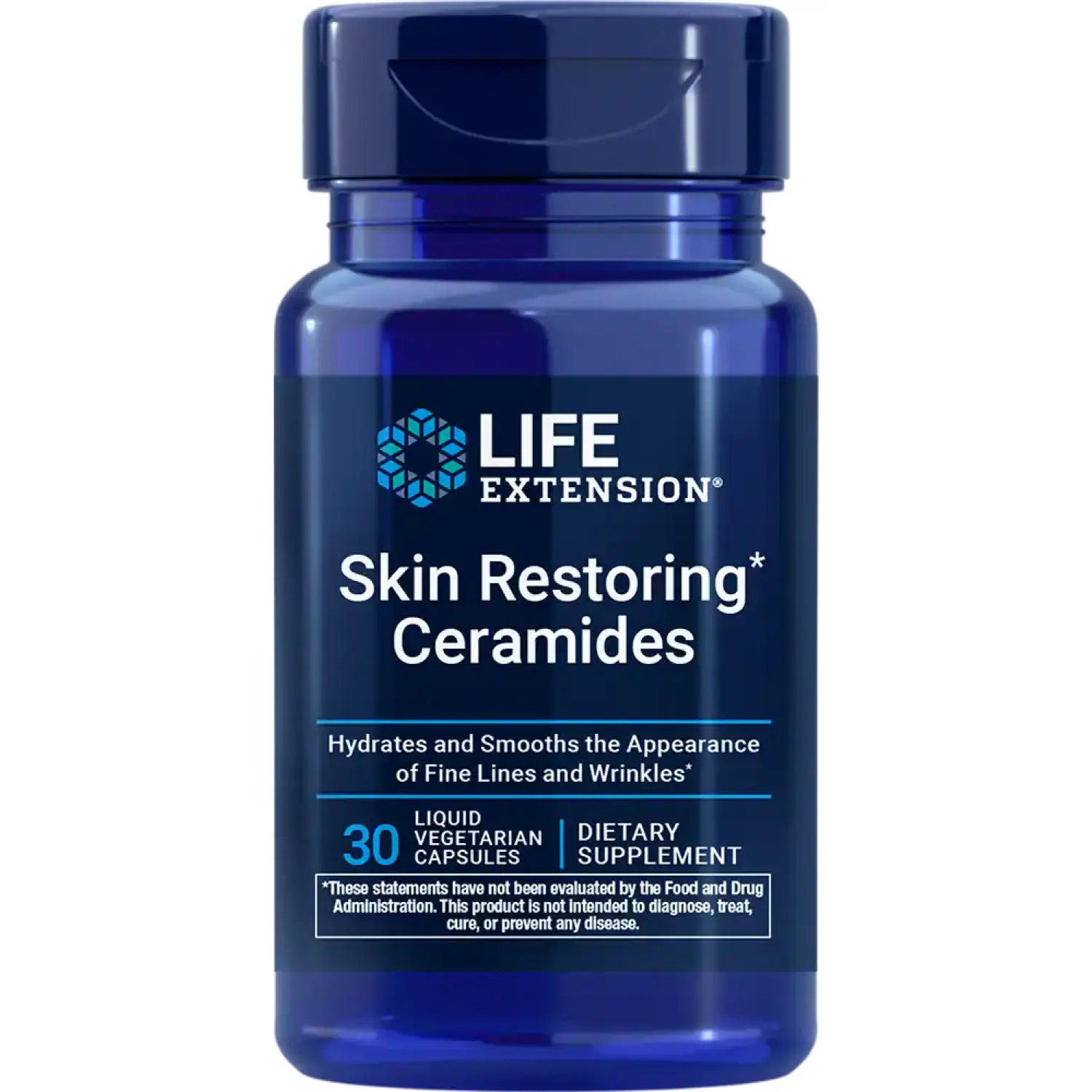 Ceramidas Restauradoras da Pele, 30 Cápsulas Vegetarianas Líquidas, Life Extension