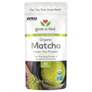 Chá Verde Matcha em Pó, Orgânico, 85 g (3 oz.), Now Foods