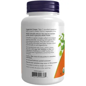 Chlorella Orgânica Certificada, Pó Puro, 454 g (1 lb), Now Foods