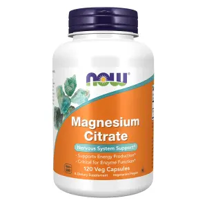 Citrato de Magnésio, 400 mg, 120 Cápsulas Vegetais, Now Foods