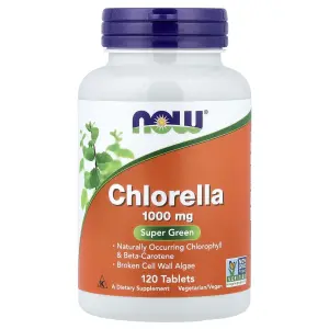 Clorela, 120 Comprimidos (1 mg por Comprimido), Now Foods