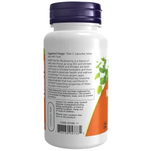 Cogumelos Rei-Shi, 270 mg, 100 Cápsulas Vegetais, Now Foods