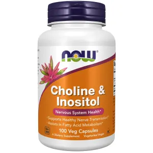 Colina e Inositol, 100 Cápsulas Vegetais, Now Foods