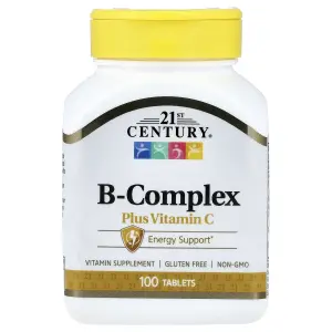 Complexo B e Vitamina C, 100 Comprimidos, 21st Century