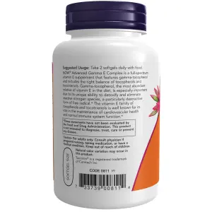 Complexo Gama-E, Avançado, 120 Cápsulas Softgel, Now Foods