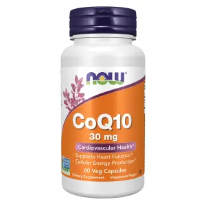 CoQ10, 30 mg, 60 Cápsulas Vegetais, Now Foods