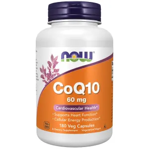 CoQ10, 60 mg, 180 Cápsulas Vegetais, Now Foods