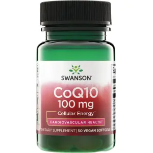 CoQ10, Alta Potência, 100 mg, 50 Cápsulas Softgel, Swanson Vitamins
