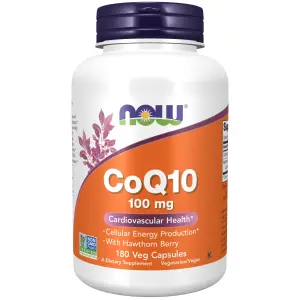 CoQ10 Com Fruto de Espinheiro, 180 Cápsulas Vegetais, Now Foods