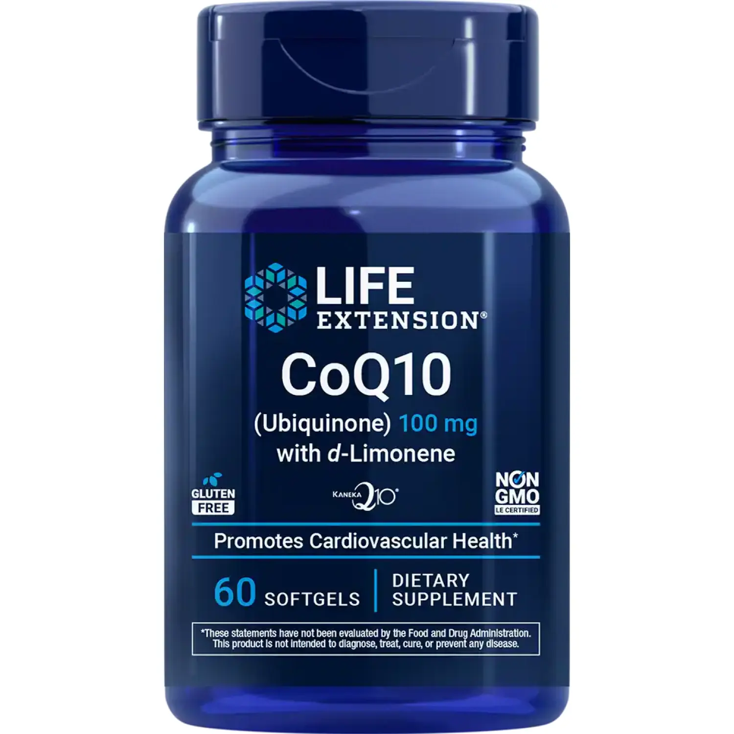 CoQ10 (Ubiquinona) com d-Limoneno, 100 mg, 60 Cápsulas Softgel, Life Extension
