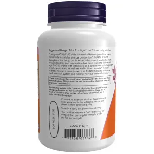 CoQ10 com Vitamina E e Lecitina, 600 mg, 60 Cápsulas Softgel, Now Foods