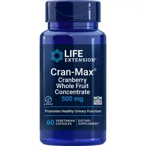 Cran-Max®, Concentrado de Frutas Inteiras de Cranberry, 500 mg, 60 Cápsulas Vegetariana, Life Extension